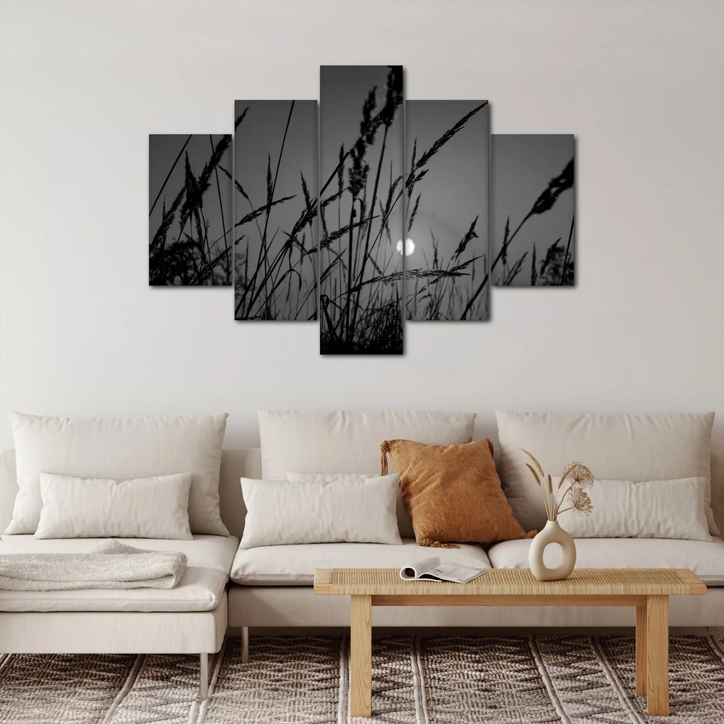 Kép - rét naplementével (150x105 cm)