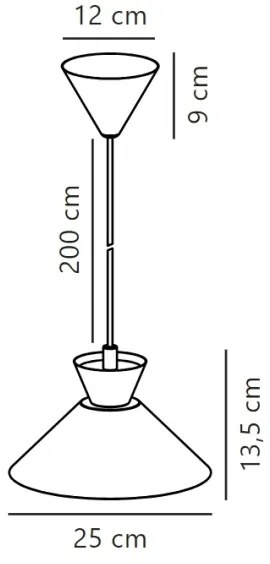 Nordlux - Csillár zsinóron DIAL 1xE27/40W/230V fekete