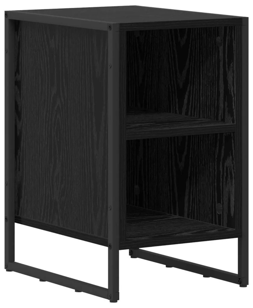 vidaXL Éjjeli asztal 2 pcs Fekete tölgy 39.5 x 30 x 50 cm Faanyag