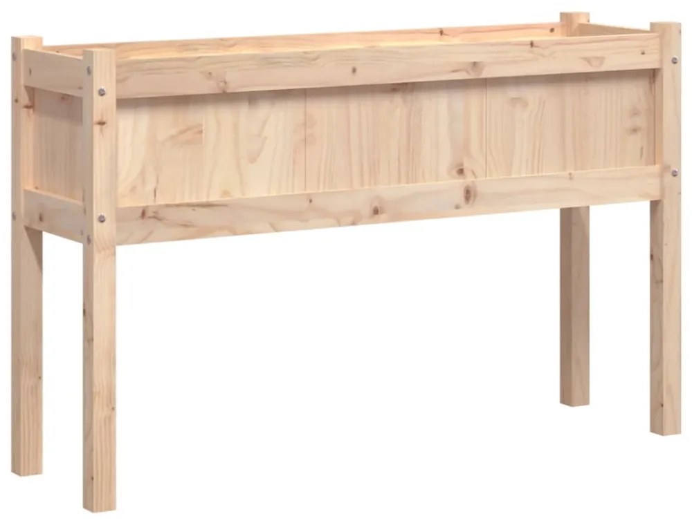 tömör fenyőfa kerti virágláda lábakkal 110 x 31 x 70 cm