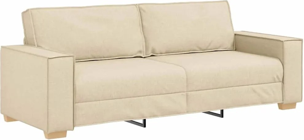 vidaXL Kanapé Krém 220 x 80 x 84 cm szövet