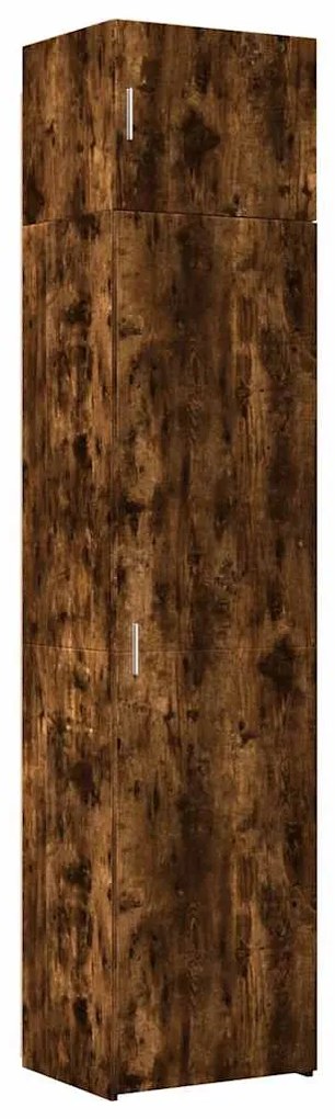 füstös tölgy szerelt fa vékony tárolószekrény 50x42,5x225 cm