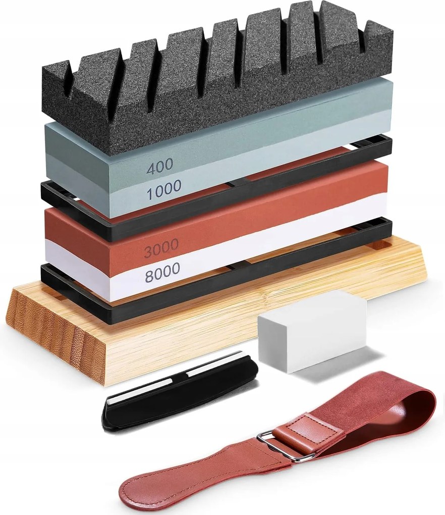 Kőélező Konyhai Kések Élezéséhez Vízkő Készlet