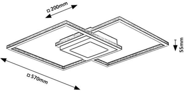 Rabalux 5269 - LED Felületre szerelhető csillár CASIMIR LED/40W/230V