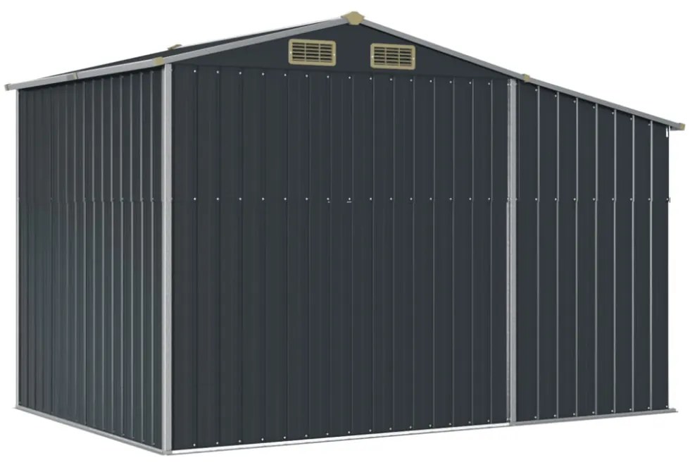 antracitszürke horganyzott acél kerti fészer 277x192,5x179 cm
