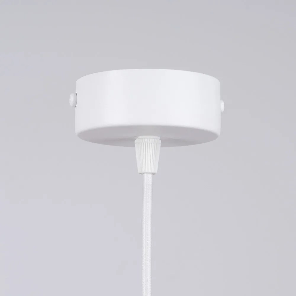 Fehér függőlámpa üveg búrával Belinda – Sollux