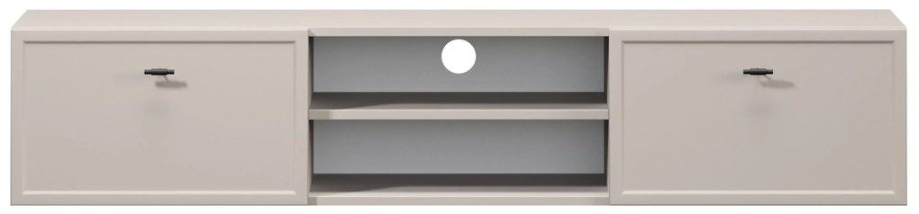 Lorini fali TV-szekrény 150 cm fiókokkal - kasmír / fekete T-bar fogantyúk