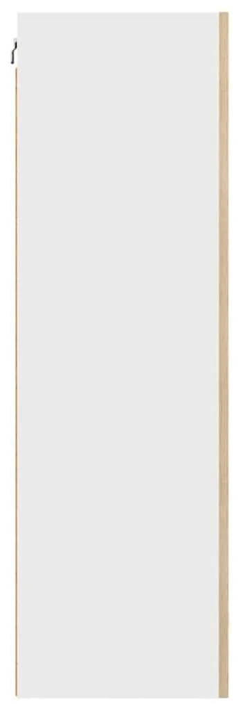 Függő szekrény Riga Sonoma tölgy és fehér 50 x 31 x 100 cm