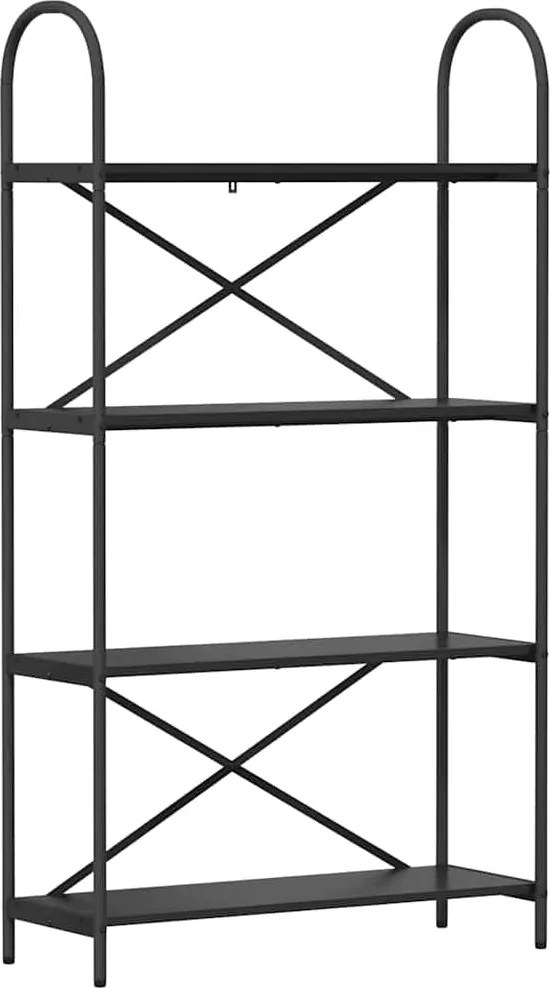 vidaXL Könyvespolc Fekete tölgy 80 x 30 x 146 cm Faanyag