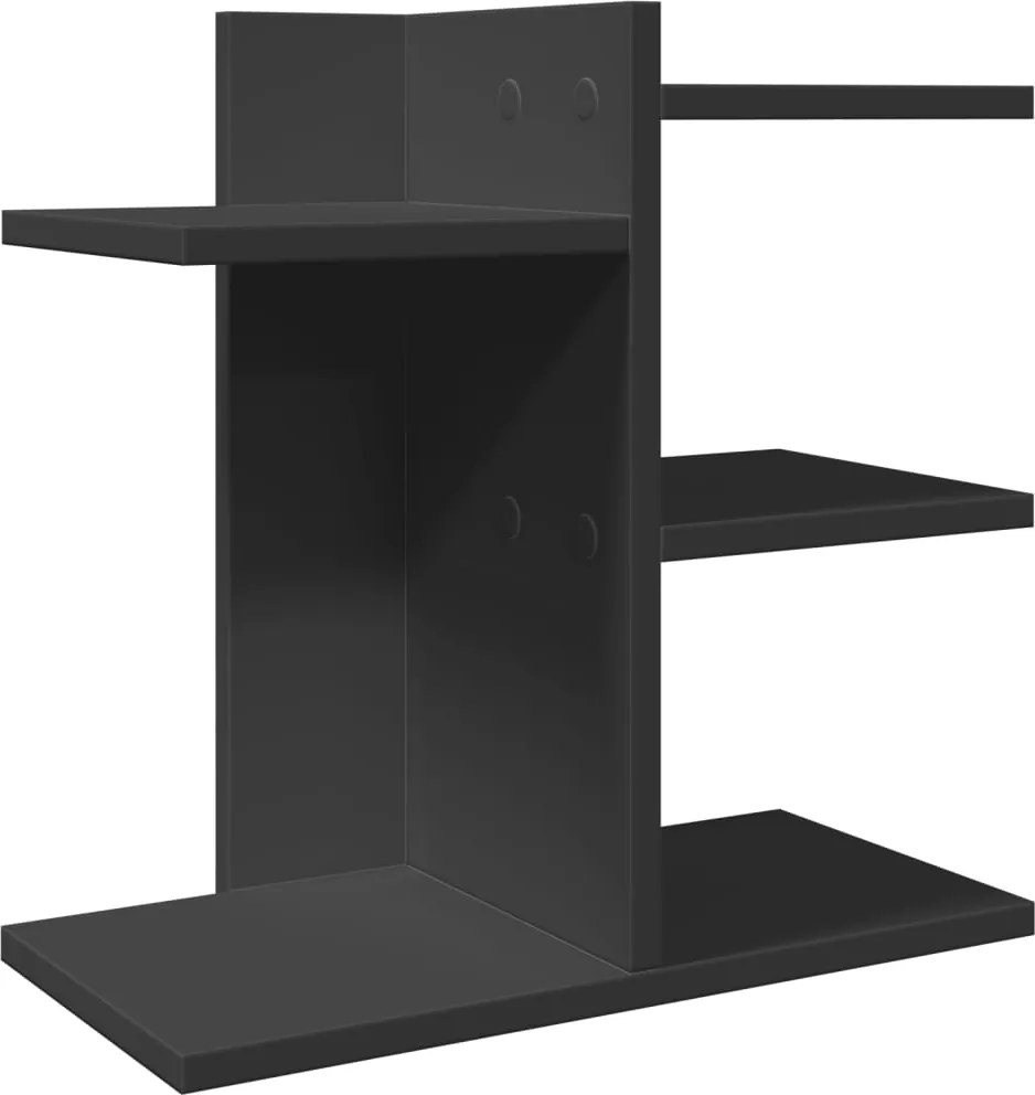 vidaXL fekete szerelt fa asztali szervező 42 x 21,5 x 42 cm