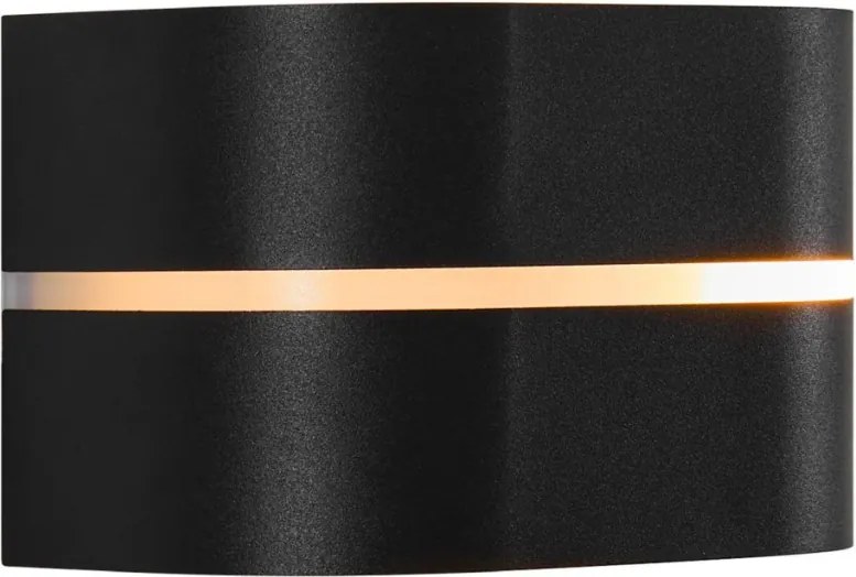 NORDLUX 2418311003 SIBELIS Modern Kültéri Fali Lámpa Fekete E27 IP44