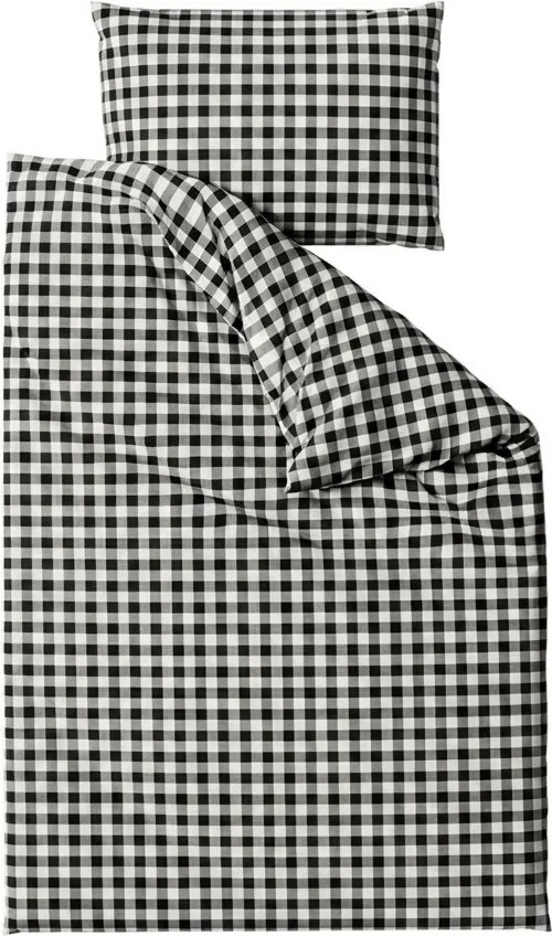 Pamut ágynemű NORDIC CHECK sötétszürke Ágyneműhuzat mérete: 70 x 90 cm | 140 x 200 cm