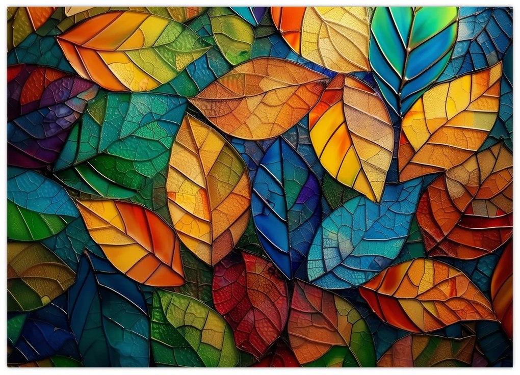 Kép - Levélmozaik (70x50 cm)