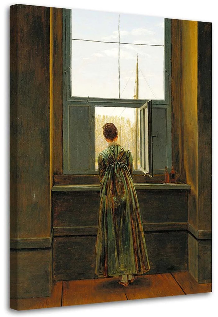 Gario Vászonkép No az ablaknál - Caspar David Friedrich, reprodukció Méret: 70 x 100 cm
