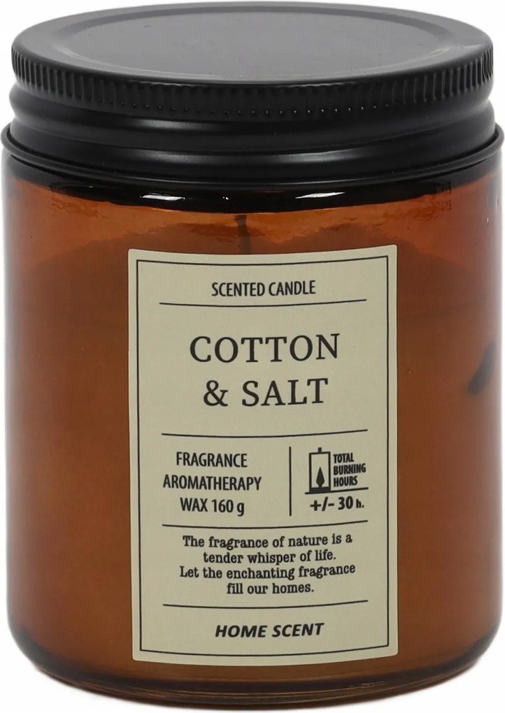 Illatgyertya Viaszos Barna Cotton &amp; Salt 30 H