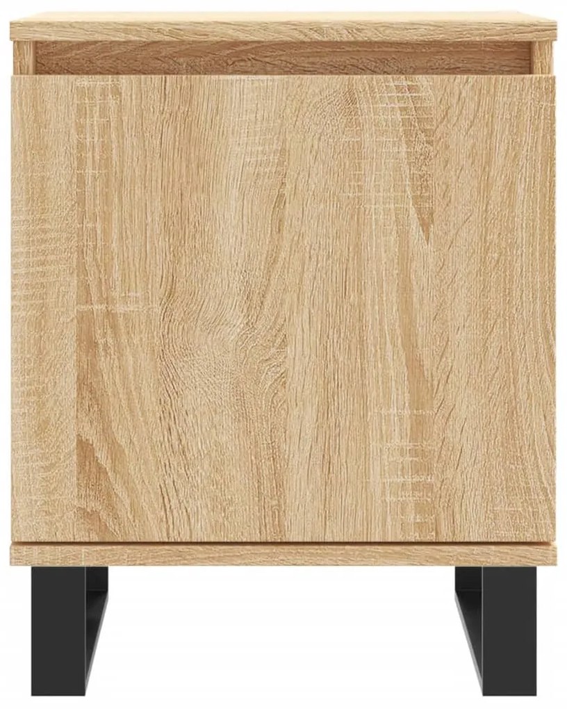 2 db sonoma tölgy színű szerelt fa éjjeliszekrény 40x30x50 cm