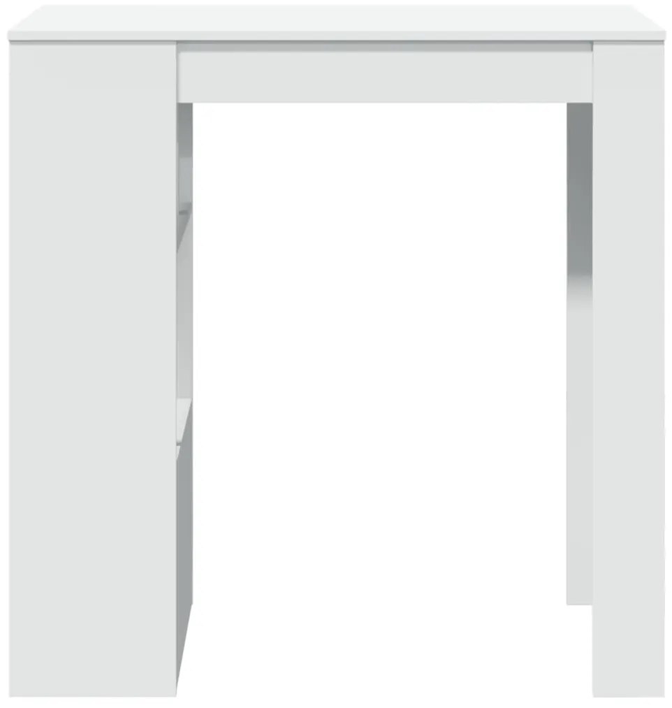 fehér szerelt fa tárolórekeszes bárasztal 102 x 50 x 103,5 cm