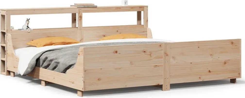 vidaXL tömör fenyőfa ágy matrac nélkül 200 x 200 cm