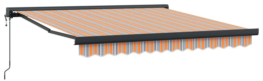 Automatikus Behúzható Napellenző Többszínű Csíkokkal 300x250 cm