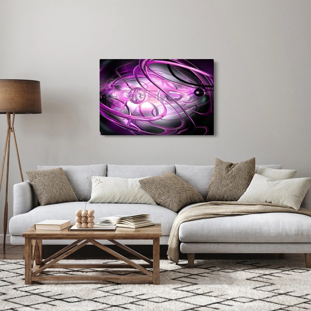 Gyönyörű lila absztrakció képe (90x60 cm)