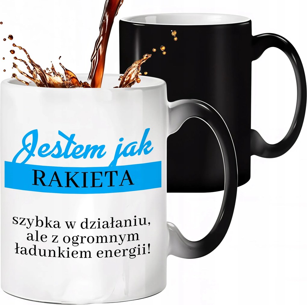 Mágikus Bögre Fekete Matt Olyan Vagyok, Mint Egy Rakéta Lányoknak Barátnőknek