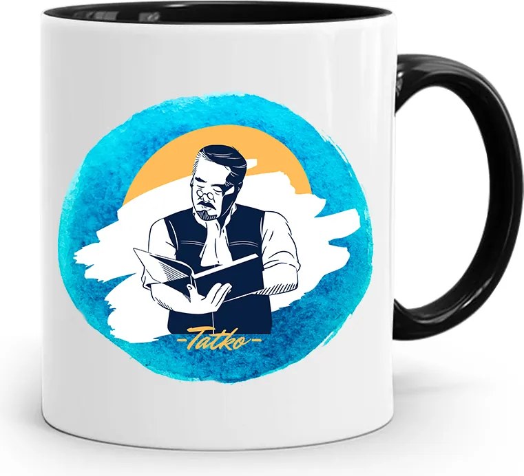 Fekete Bögre Apák Napi Ajándék Apáknak fényképes nyomtatással