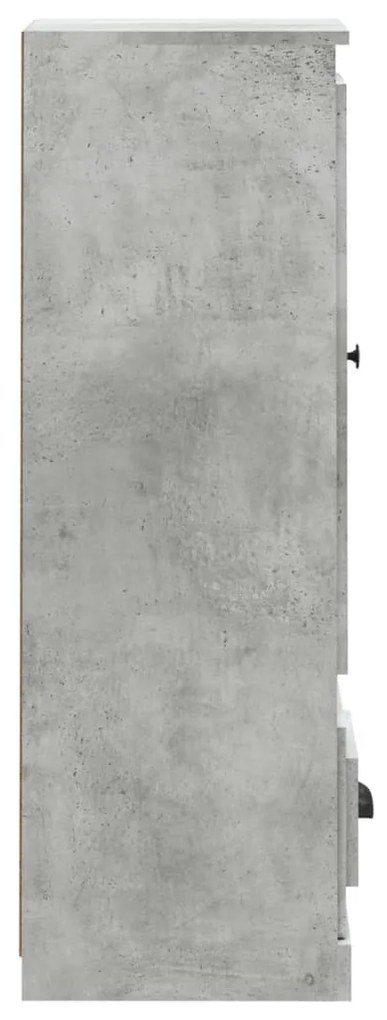 betonszürke szerelt fa magasszekrény 36x35,5x103,5 cm