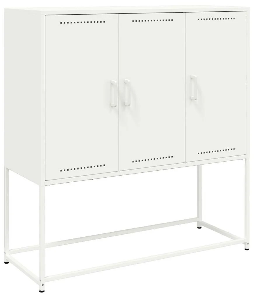fehér acél magasszekrény 100,5 x 39 x 107 cm