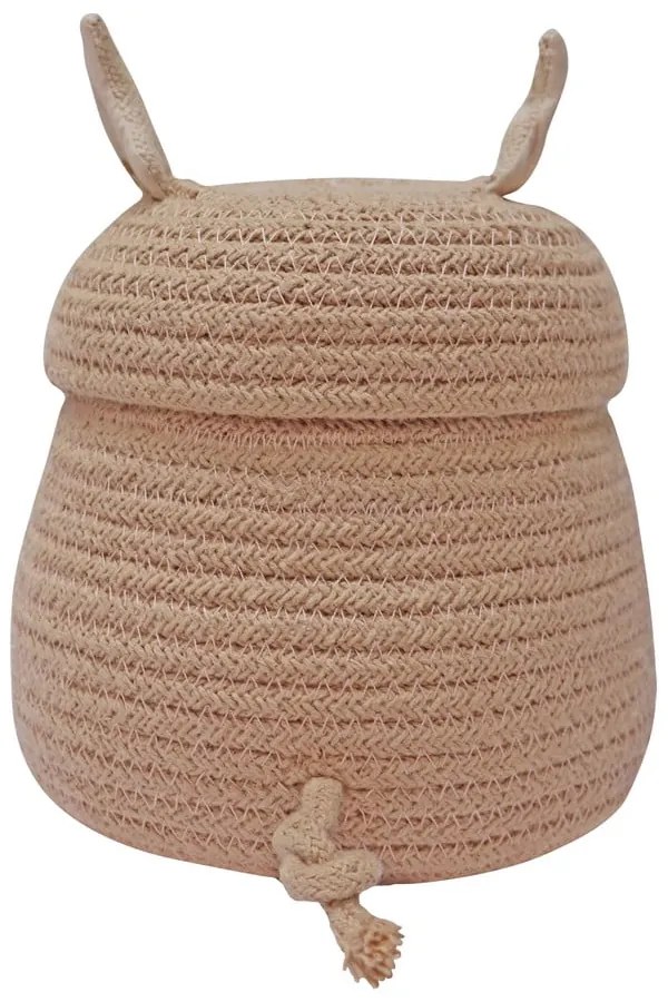 Világos rózsaszín textil játéktároló kosár ø 17x15 cm Mini Peggy the Pig – Lorena Canals