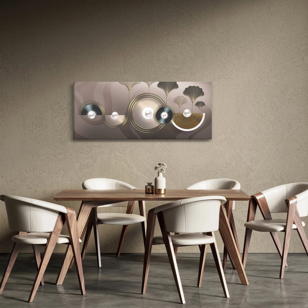 Kép - Aranybarna absztrakció (120x50 cm)