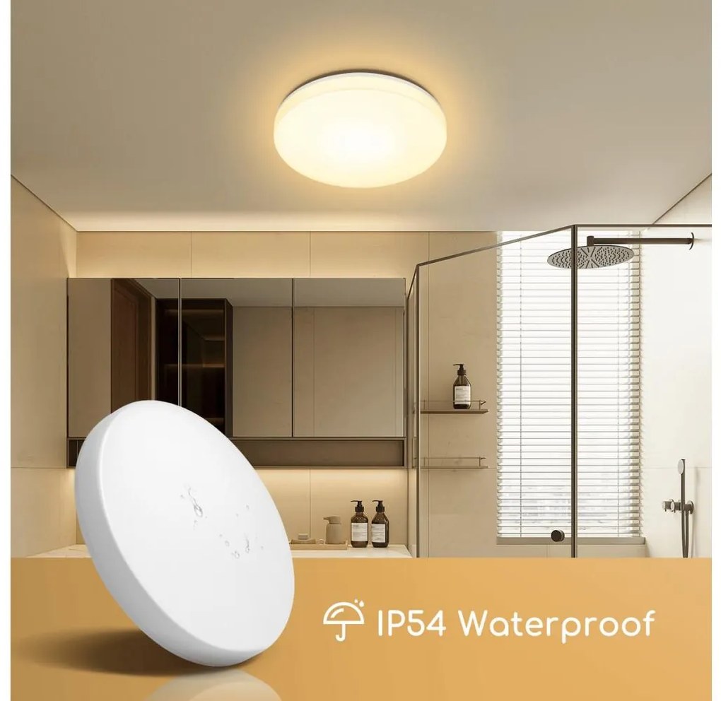 Aigostar B.V. Aigostar - LED Fürdőszobai mennyezeti lámpa LED/24W/230V 3000K IP54 AI0686
