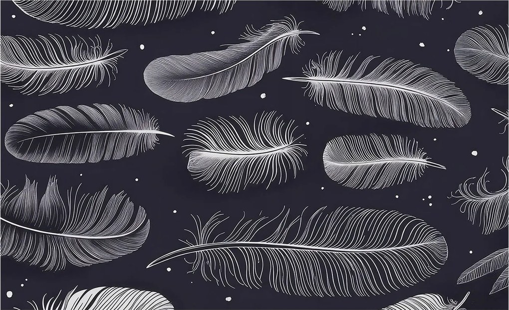 Fotótapéta Flizelina Nappali és Hálószoba Irodába Finom tollak 416x254 Ragasztó