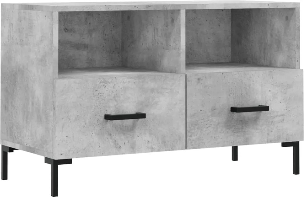 vidaXL betonszürke szerelt fa TV-szekrény 80 x 36 x 50 cm