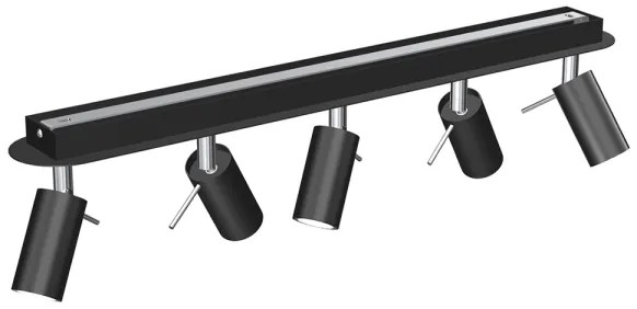 Spotlámpa PRESTON 5xGU10/40W/230V fekete