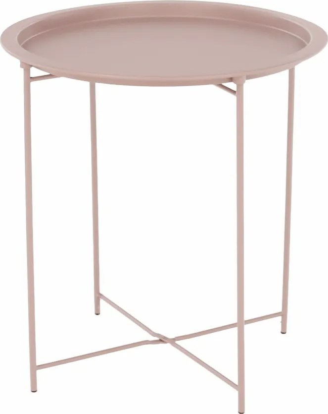 Kisasztal levehető tálcával, nude rózsaszín, RENDER
