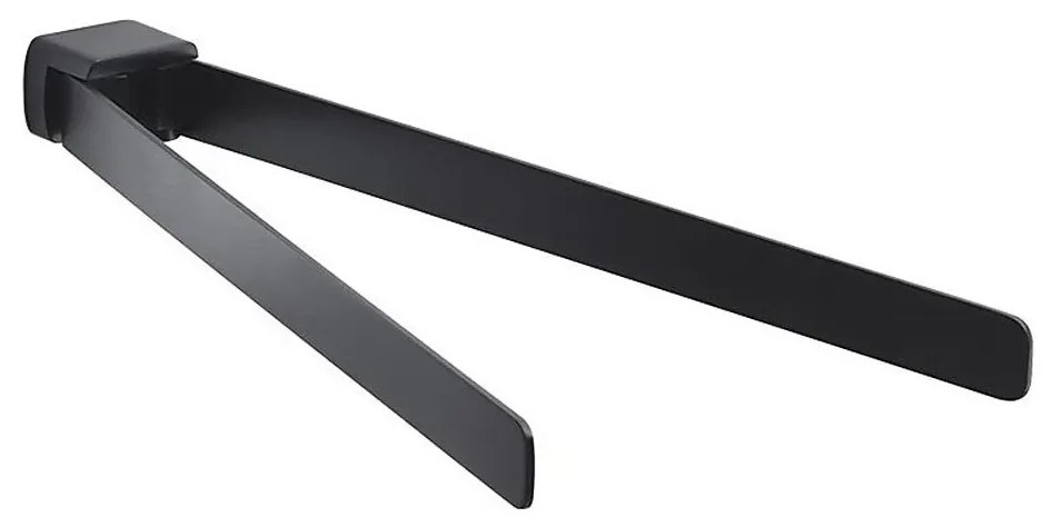 Gedy PIRENEI 36 cm forgatható falra szerelhető törölközőtartó, matt fekete