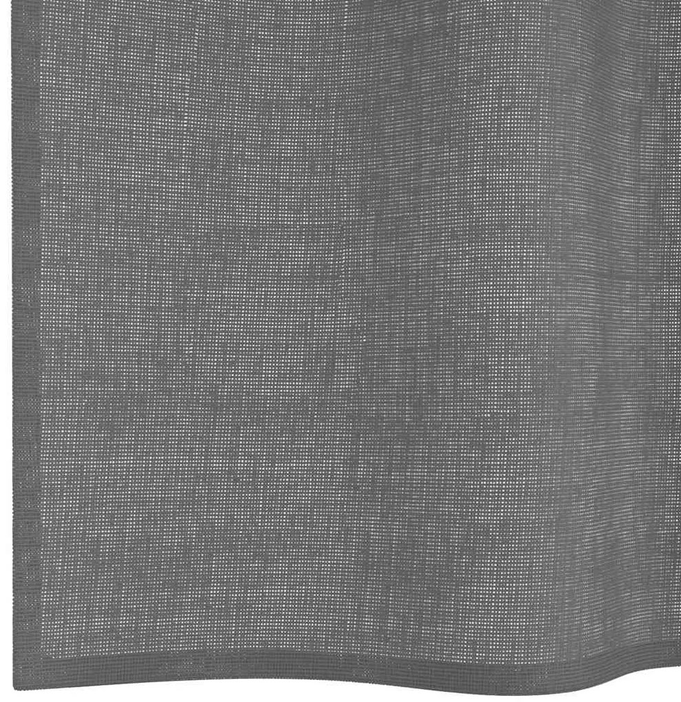 2 db sötétszürke fátyolfüggönyök rojtokkal 140x140 cm