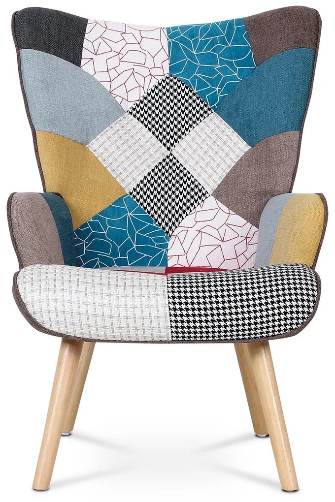 Fülkés fotel PW2, patchwork