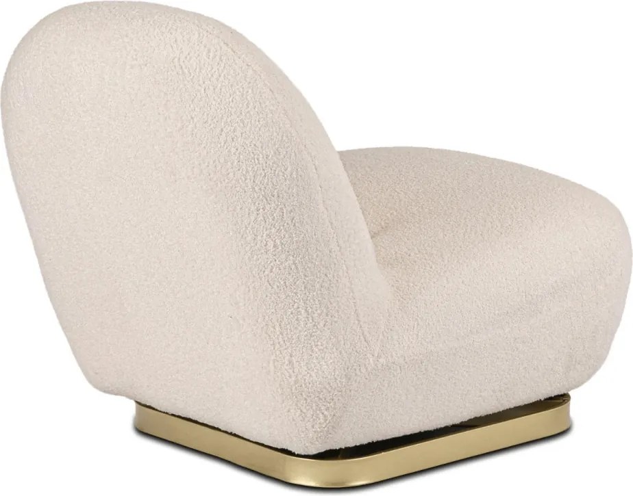 SONNY krémszínű forgó boucle pihenőfotel