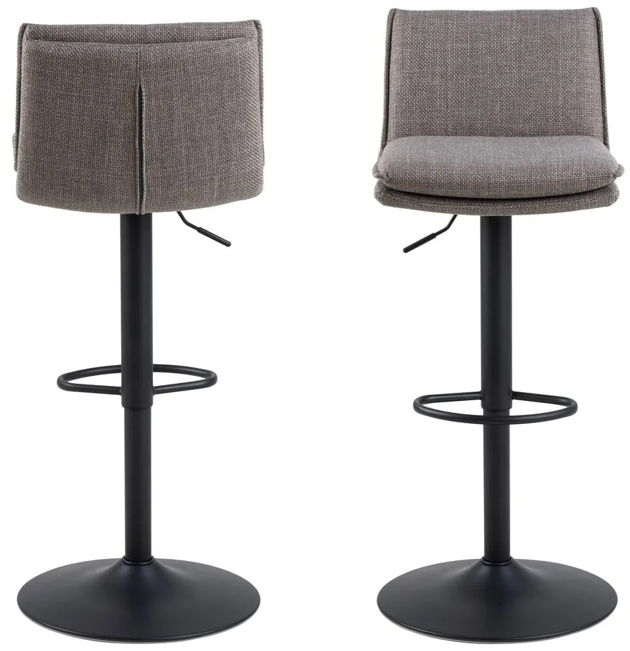 Szürke forgó bárszék szett 2 db-os 107 cm Flynn – Actona