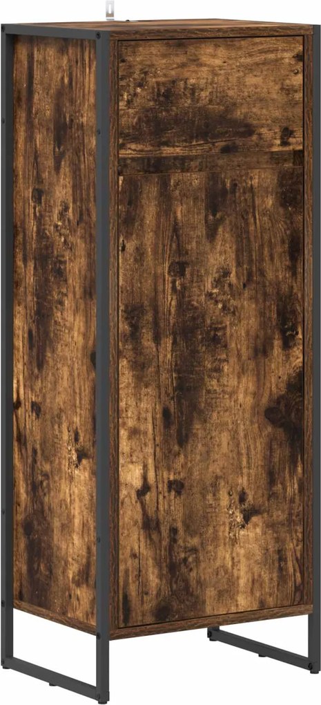 vidaXL Fürdőszoba Székény Füstös tölgy 40 x 30 x 100 cm Faanyag