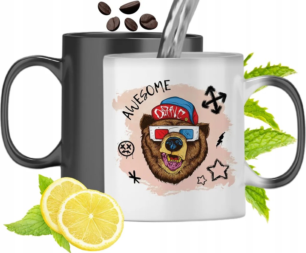 Mágikus Bögre Mackóval Színváltós Mackó Nyomtatott Fényképpel