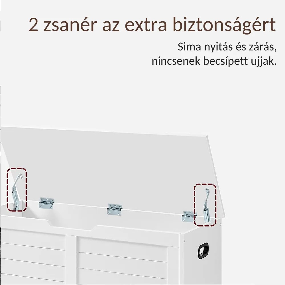 TANJA tárolópad, 100x40x46cm, fehér Vasagle