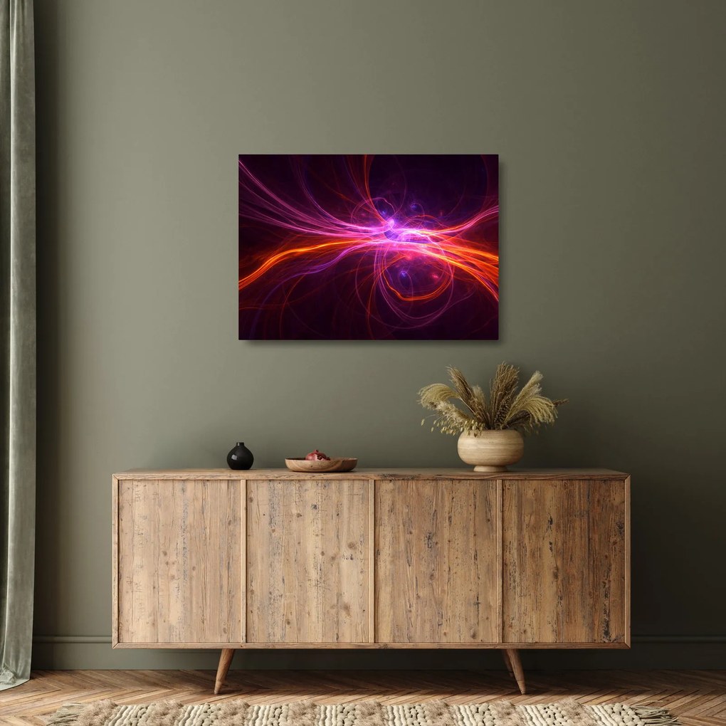 Modern absztrakció képe (üvegen) (70x50 cm)