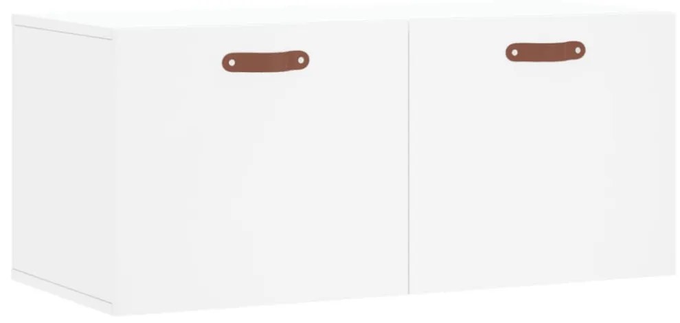 fehér szerelt fa faliszekrény 80 x 36,5 x 35 cm