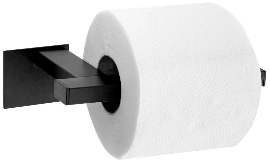 Falra szerelhető wc papír tartó Black Mat 392599