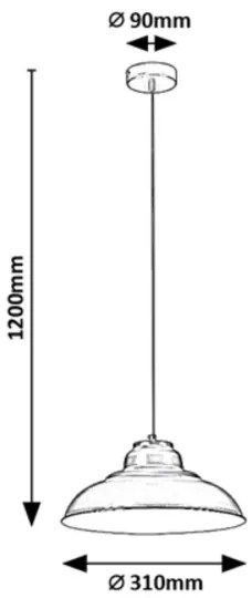 Rabalux 5308 - Csillár zsinóron DRAGAN 1xE27/60W/230V