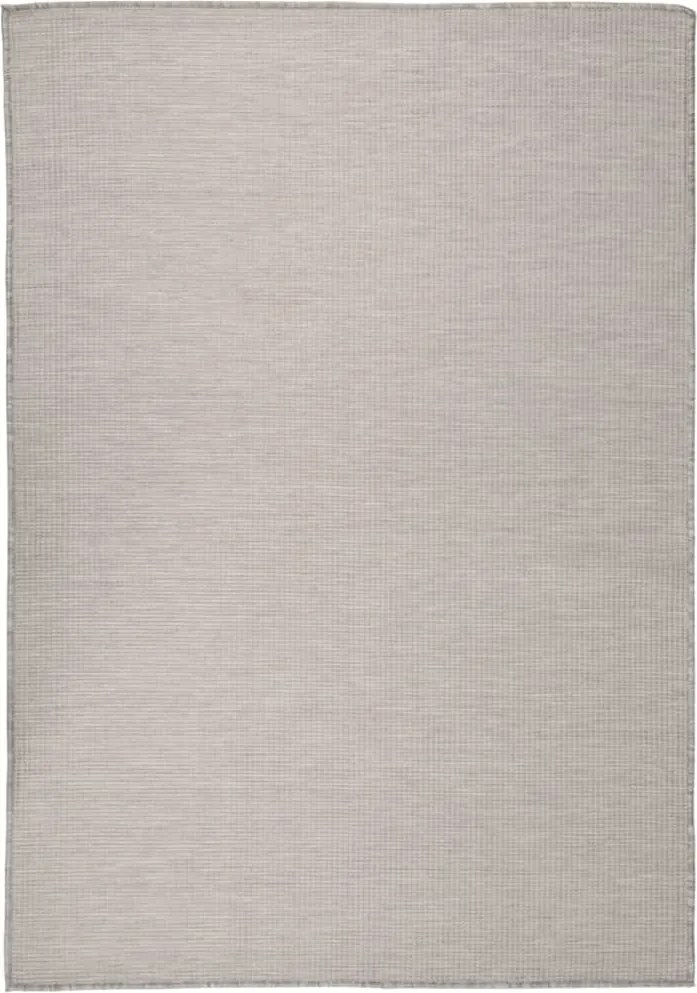 vidaXL világosszürke lapos szövésű kültéri szőnyeg 140 x 200 cm