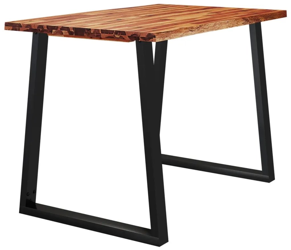 tömör akácfa étkezőasztal természetes éllel 110 x 70 x 75 cm