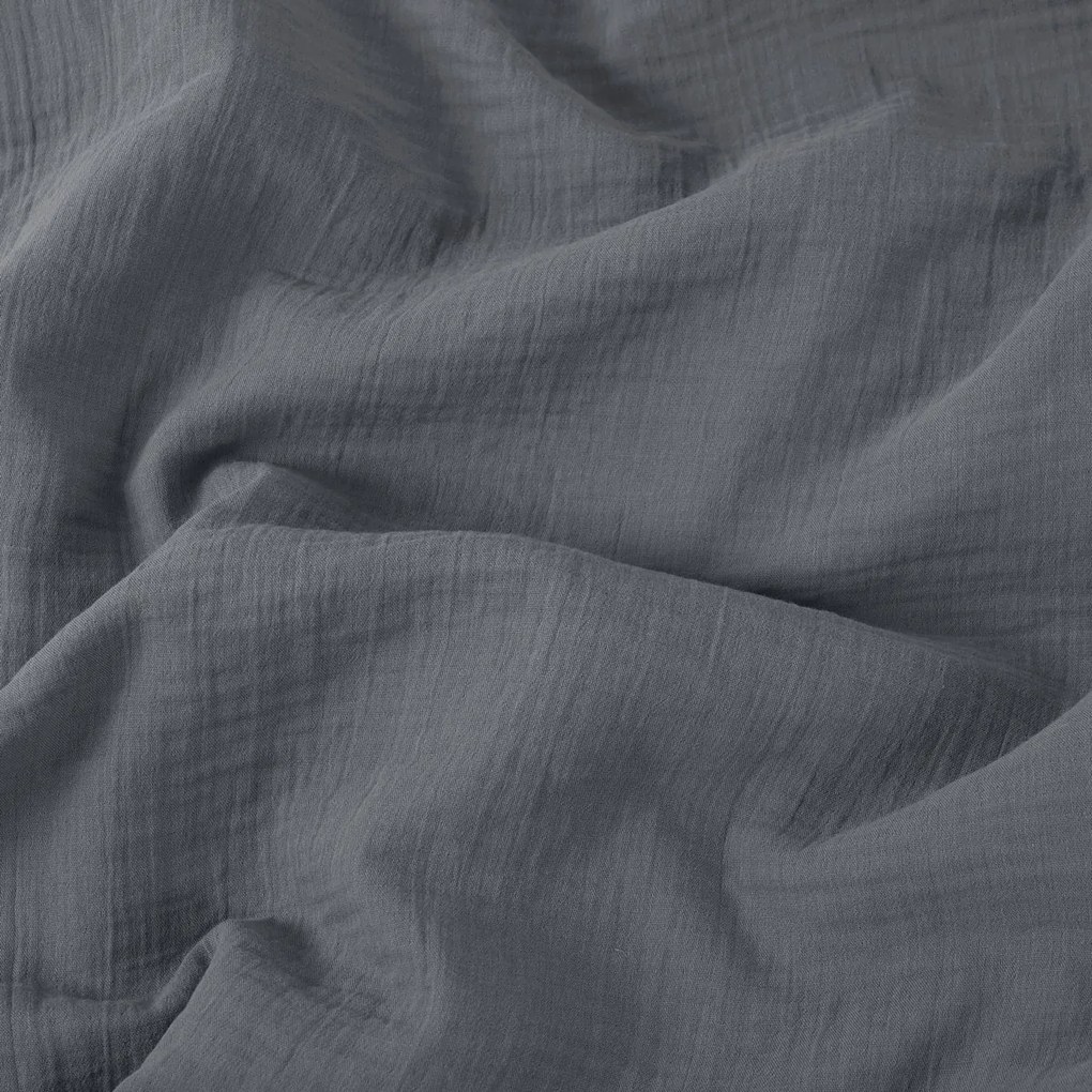 Goldea muszlin ágyneműhuzat – antracit 140 x 200 és 70 x 90 cm